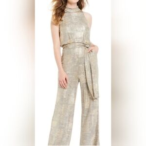 Vince Camuto Metallic Gold Jumpsuit